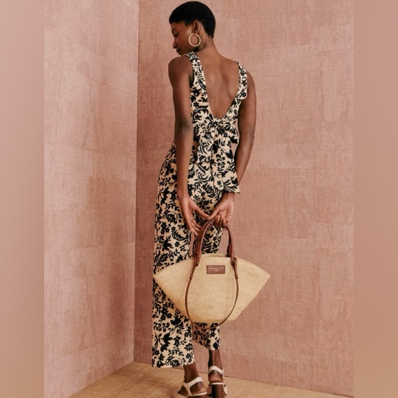 SOLD Sézane Martin Crop Trousers in Nora Print Size 38/6 - Picture 3 of 7